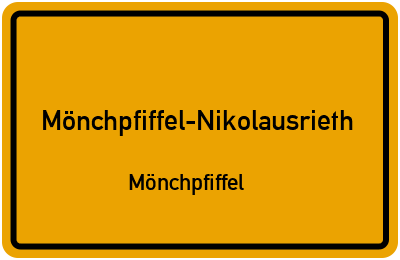 Straßenverzeichnis Mönchpfiffel-Nikolausrieth Mönchpfiffel