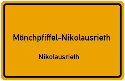 Straßenverzeichnis Mönchpfiffel-Nikolausrieth Nikolausrieth