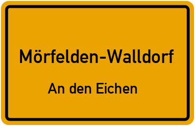 Straßenverzeichnis Mörfelden-Walldorf An den Eichen