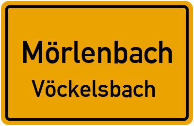 Ortsschild Mörlenbach Vöckelsbach