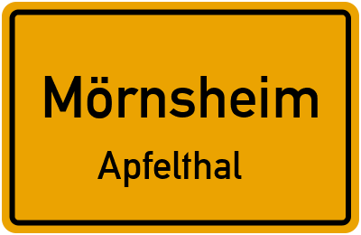 Straßenverzeichnis Mörnsheim Apfelthal