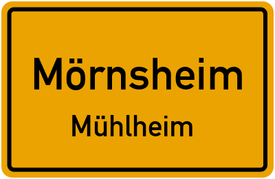 Straßenverzeichnis Mörnsheim Mühlheim
