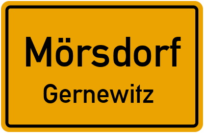 Straßenverzeichnis Mörsdorf Gernewitz