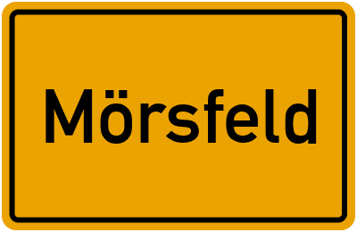 Ortsschild von Gemeinde Mörsfeld in Rheinland-Pfalz