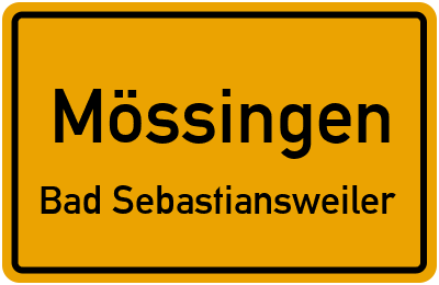 Straßenverzeichnis Mössingen Bad Sebastiansweiler