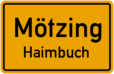 Straßenverzeichnis Mötzing Haimbuch
