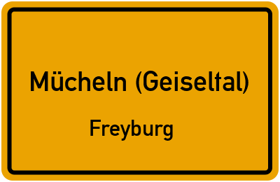 Straßenverzeichnis Mücheln (Geiseltal) Freyburg