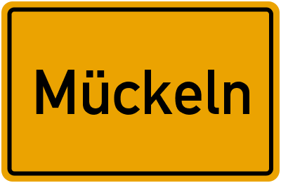 Ortsschild von Gemeinde Mückeln in Rheinland-Pfalz