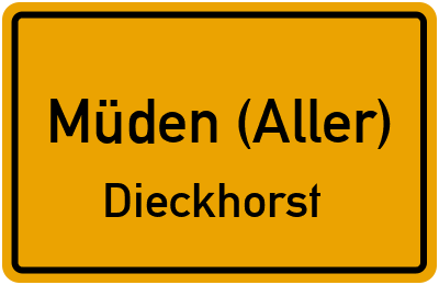 Straßenverzeichnis Müden (Aller) Dieckhorst