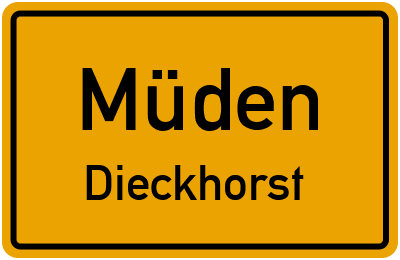 Straßenverzeichnis Müden Dieckhorst