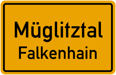 Straßenverzeichnis Müglitztal Falkenhain