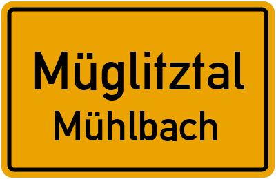 Straßenverzeichnis Müglitztal Mühlbach