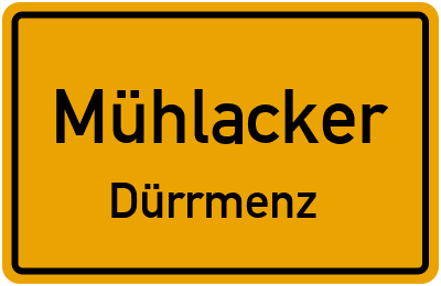 Straßenverzeichnis Mühlacker Dürrmenz