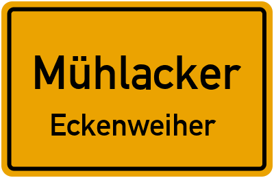Straßenverzeichnis Mühlacker Eckenweiher