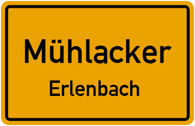 Straßenverzeichnis Mühlacker Erlenbach