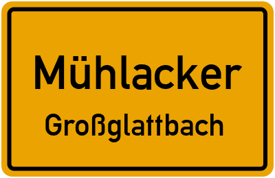 Straßenverzeichnis Mühlacker Großglattbach