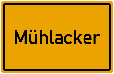 Ortsschild von Stadt Mühlacker in Baden-Württemberg