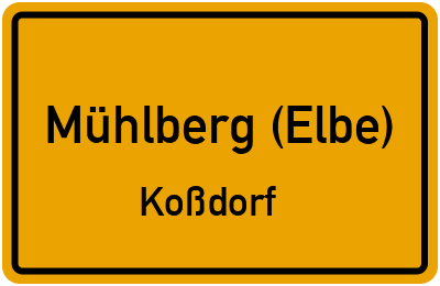 Straßenverzeichnis Mühlberg (Elbe) Koßdorf