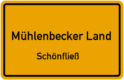 Straßenverzeichnis Mühlenbecker Land Schönfließ
