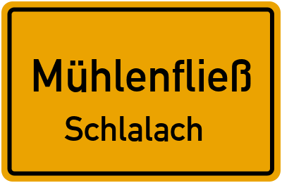Straßenverzeichnis Mühlenfließ Schlalach
