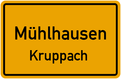 Straßenverzeichnis Mühlhausen Kruppach