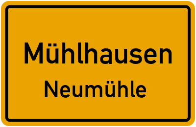 Straßenverzeichnis Mühlhausen Neumühle