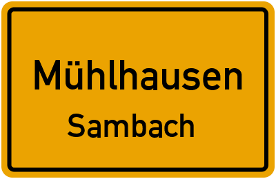 Straßenverzeichnis Mühlhausen Sambach