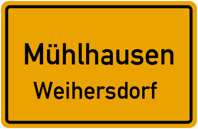 Straßenverzeichnis Mühlhausen Weihersdorf