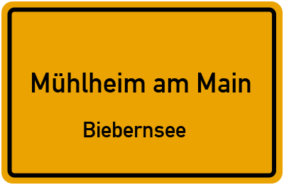 Straßenverzeichnis Mühlheim am Main Biebernsee