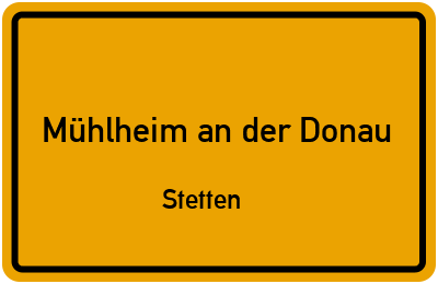 Straßenverzeichnis Mühlheim an der Donau Stetten