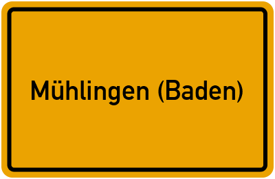 Ortsschild von Gemeinde Mühlingen (Baden) in Baden-Württemberg