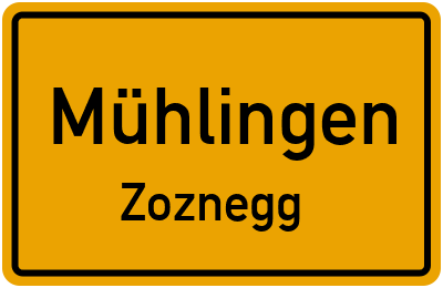 Straßenverzeichnis Mühlingen Zoznegg