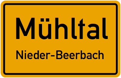 Straßenverzeichnis Mühltal Nieder-Beerbach