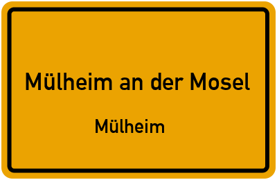 Straßenverzeichnis Mülheim an der Mosel Mülheim