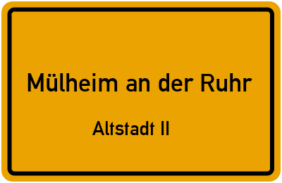 Straßenverzeichnis Mülheim an der Ruhr Altstadt II