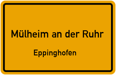 Straßenverzeichnis Mülheim an der Ruhr Eppinghofen