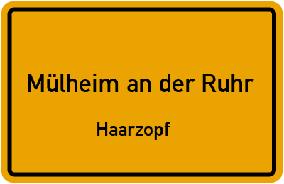 Straßenverzeichnis Mülheim an der Ruhr Haarzopf