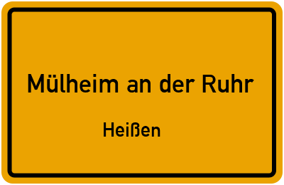 Straßenverzeichnis Mülheim an der Ruhr Heißen