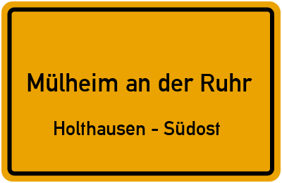 Straßenverzeichnis Mülheim an der Ruhr Holthausen - Südost