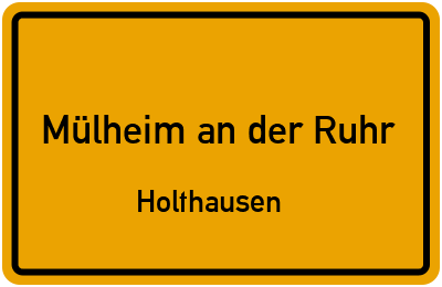 Straßenverzeichnis Mülheim an der Ruhr Holthausen