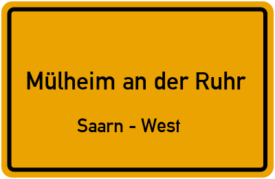 Straßenverzeichnis Mülheim an der Ruhr Saarn - West