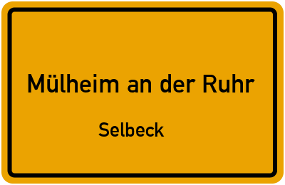 Straßenverzeichnis Mülheim an der Ruhr Selbeck