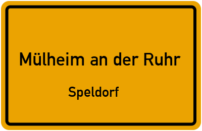 Straßenverzeichnis Mülheim an der Ruhr Speldorf