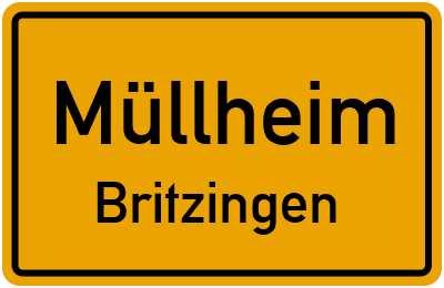 Ortsschild Müllheim Britzingen