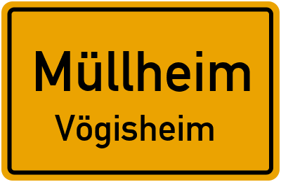 Ortsschild Müllheim Vögisheim