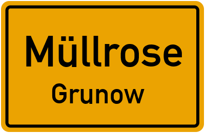 Straßenverzeichnis Müllrose Grunow