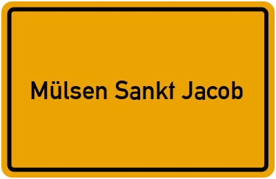 Ortsschild von Mülsen Sankt Jacob in Sachsen