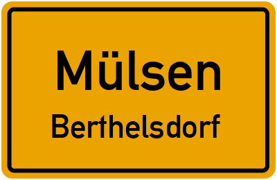 Ortsschild Mülsen Berthelsdorf