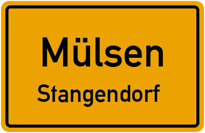 Ortsschild Mülsen Stangendorf