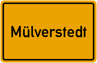 Ortsschild von Gemeinde Mülverstedt in Thüringen